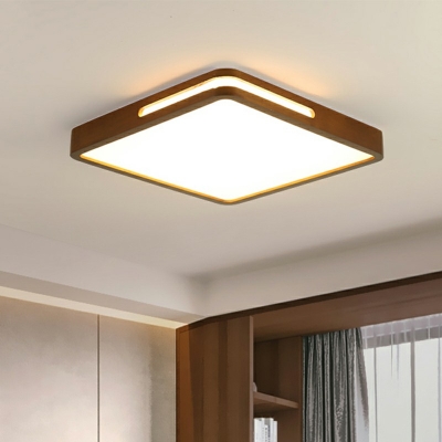 Contemporary Geometric Flush Mount Ceiling Light Fixtures Wood Ceiling Mounted Light