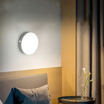 LED Wall Mounted Light Fixture White Modern Minimal Sconce Wall Lighting for Bedroom