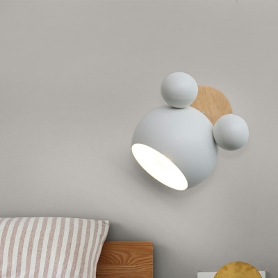 Modern 1 Light Kid's Wall Mounted Light Fixture Nordic Sconce Lights for Bedroom