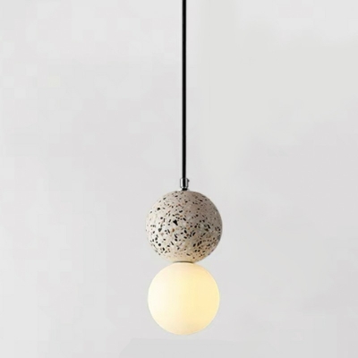 Modern Suspension Pendant Cement Material Hanging Light Fixtures for Living Room