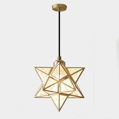 1-Light Flush Mount Lighting Traditional Style Star Shape Metal Ceiling Mounted Fixture
