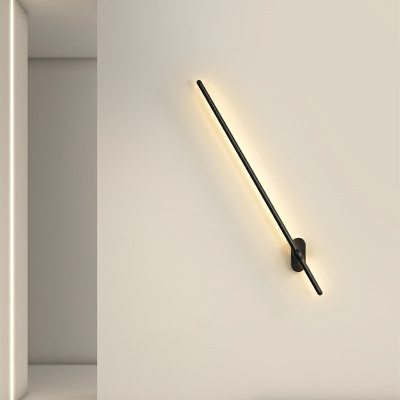 1 Light Strip Shade Wall Sconce Modern Style Metal Wall Sconce Lighting for Living Room