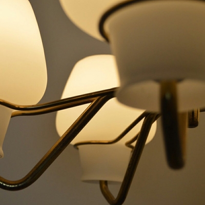 6-Light Ceiling Suspension Lamp Modernist Style Cone Shape Metal Hanging Pendant Light