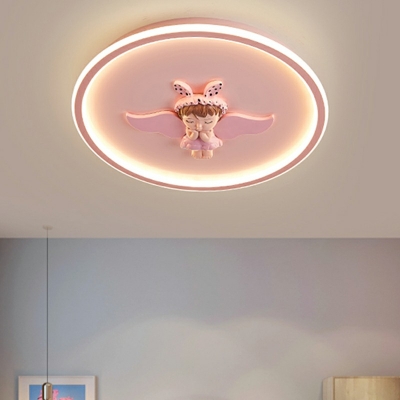 Cartoon Angel Flush Mount Ceiling Light Fixtures Metal Flush Mount Ceiling Lamp
