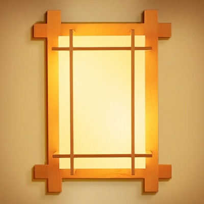 Modern Style LED Wall Sconce Light Nordic Style Wood Wall Light for Aisle Courtyard
