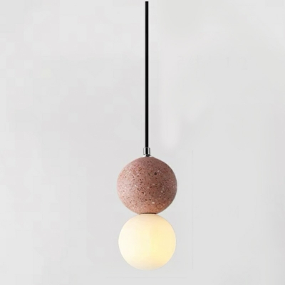 Modern Suspension Pendant Cement Material Hanging Light Fixtures for Living Room