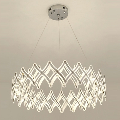 Pendant Lighting Simplicity Style Ring Shape Metal Warm Light Hanging Ceiling Lights