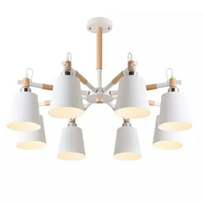 6-Light Chandelier Lighting Modern Style Cone Shape Metal Hanging Lamp
