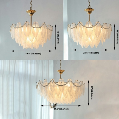 American Style Chandelier Glass Material Ceiling Chandelier for Living Room