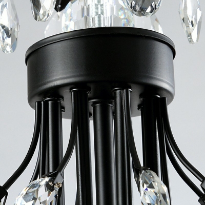 Ceiling Pendant Light Candle Shade Modern Style Crystal Pendant Light Kit for Living Room