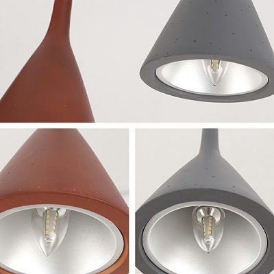 Contemporary Funnel Pendant Lighting Fixtures Epoxy Resin Suspension Pendant Light