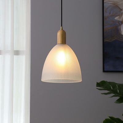 Contemporary Hanging Lamp Kit White Glass Shade Down Lighting Pendant for Living Room