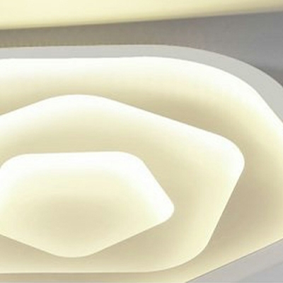 Contemporary Ripples Flush Mount Light Fixtures Acrylic and Metal Led Flush Light