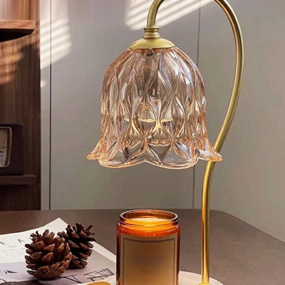 Contemporary Table Light Glass Shade Nights and Lamp for Bedroom
