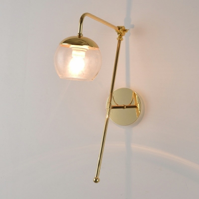 Ellipse Wall Light Sconce Modern Style Metal 1-Light Wall Lighting Fixtures in Gold