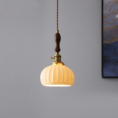 Modern 1 Light Wood Ceiling Pendant Light Simplicity Down Lighting Pendant