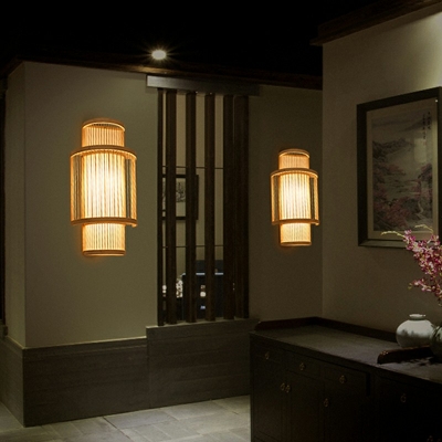 Modern Style Wood Wall Light Japanese Style Creative Wall Sconce Light for Aisle