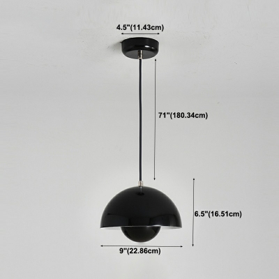 Nordic Metallic Down Lighting Pendant Macaron Bowl Hanging Pendant Lights