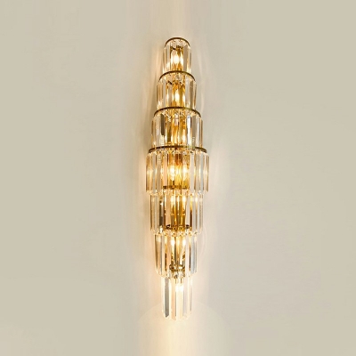 Postmodern Flush Mount Wall Sconce Crystal Wall Lighting Fixtures for Living Room