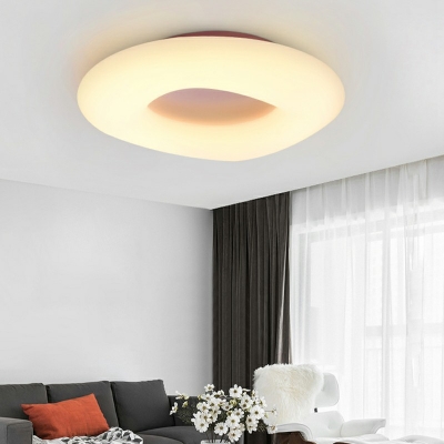 Round Third Gear Flush Mount Ceiling Lighting Fixture Modern Kid's Room Close to Ceiling Lamp for Bedroom