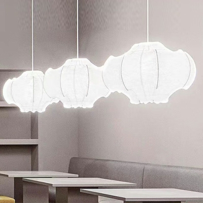 Ultra-Modern Down Lighting Silk Material Hanging Light Fixtures for Bedroom