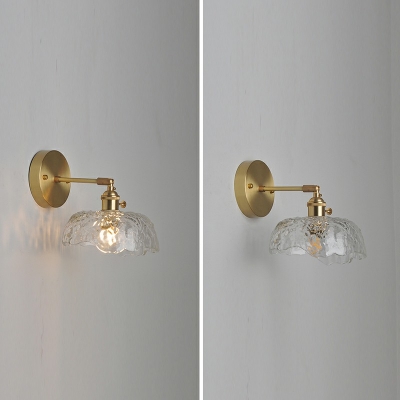 1-Light Sconce Lights Vintage Style Dome Shape Metal Wall Lighting Fixtures