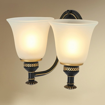 2-Light Sconce Lights Traditional Style Bell Shape Metal Wall Mount Light Fixture