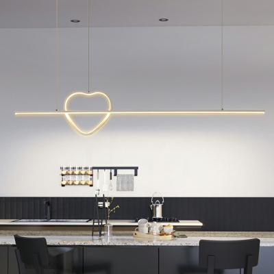 2 Lights Strip Shade Hanging Light Modern Style Acrylic Pendant Light for Living Room