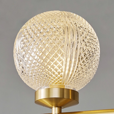 6-Light Island Lighting Modern Style Ball Shape Metal Hanging Ceiling Lights