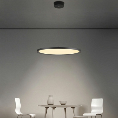 Contemporary Disc Pendant Lighting Fixtures Metal and Acrylic Pendant Ceiling Lights