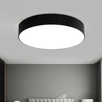 Contemporary Drum Flush Mount Light Fixtures Metal and Acrylic Led Flush Ceiling Lights