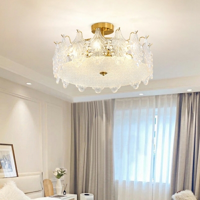 Contemporary Flush Ceiling Light Glass Flush Mount Ceiling Light Fixtures for Bedroom Dining Room
