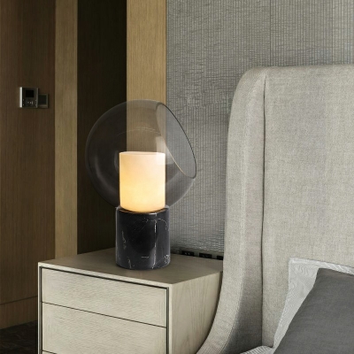 Contemporary Globe Night Table Lamps Stone and Glass Table Lamp for Bedroom