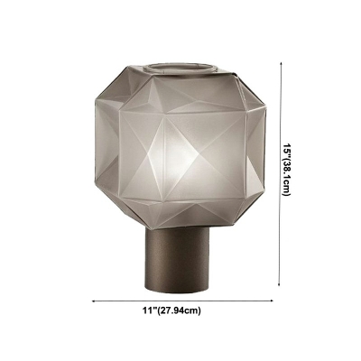 Contemporary Prismatic Night Table Lamps Metal and Glass Table Lamp for Bedroom