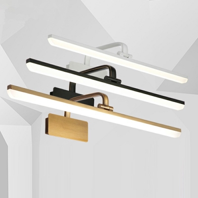 Contemporary Streamlined Vanity Wall Light Fixtures Metal and Acrylic Vanity Mirror Lights