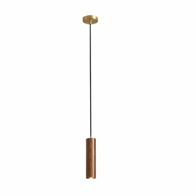 Contemporary Wood Hanging Lamp Kit LED Down Lighting Pendant for Living Room