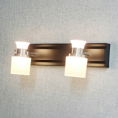 Countryside Warm Light Wall Mounted Light Fixture Glass and Metal Wall Mounted Vanity Lights