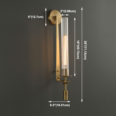 Creative Glass Metal Decorative Wall Sconce Retro Style for Corridor and Bedroom Bedside