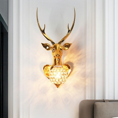 Crystal Globe 1 Light Modern Wall Mounted Lighting Nordic Style Sconce Light Fixture for Living Room
