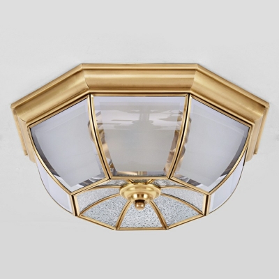 Flushmount Round Shade Modern Style Glass Led Flush Light for Dining Room