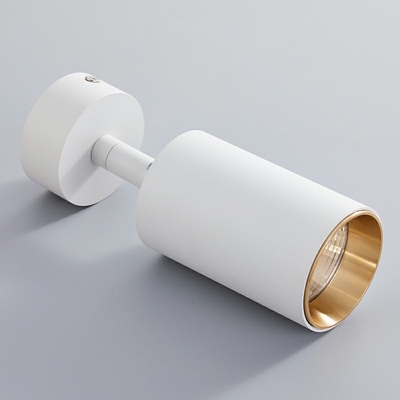 Minimalism Metal Semi Flush Mount Lighting Cylinder Semi Flush Mount Light