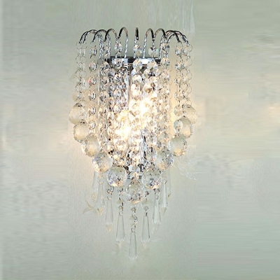 Modern Sconce Lighting Fixtures Crystal Elegant Wall Hanging Lights for Bedroom