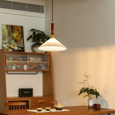 Modern Simple Hanging Light Kit Wood Suspension Pendant Light for Bedroom