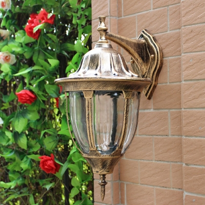 Nordic Style Glass Wall Sconce Light Postmodern Style Retro Wall Lamp for Courtyard Bedside