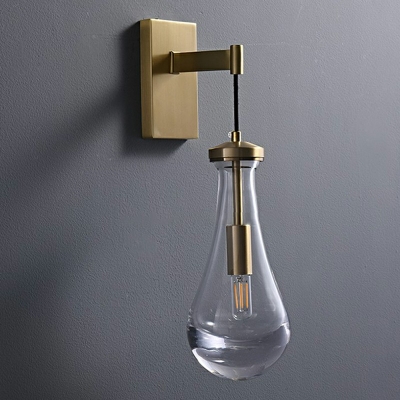 Postmodern Style Glass Wall Sconce Light Nordic Style Retro Wall Lamp for Bedside