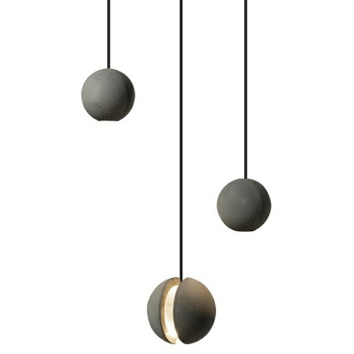 Simple Drop Pendant Cement Hanging Lamp Kit for Bedroom Living Room
