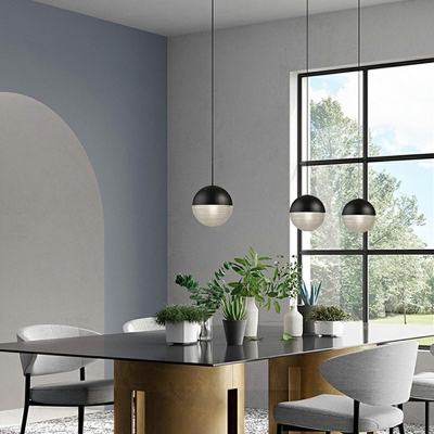 Suspension Light Globe Shade Modern Style Glass Pendant Light Fixtures Light for Living Room