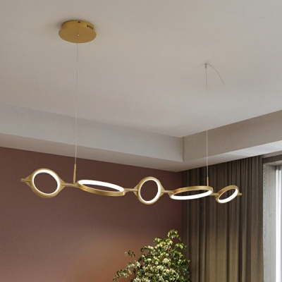 Ultra-Modern Gold Hanging Pendant Lights LED Pendant Light Fixtures for Dining Room