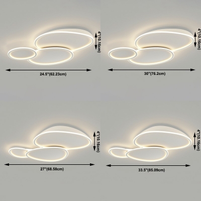 White Modern Led Surface Mount Ceiling Lights Simple Basic Close to Ceiling Lighting for Bedroom