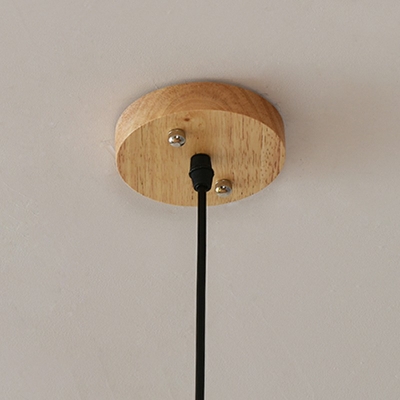 Wood Globe 1 Light Modern Hanging Pendant Lights Nordic Style Living Room Pendulum Lights